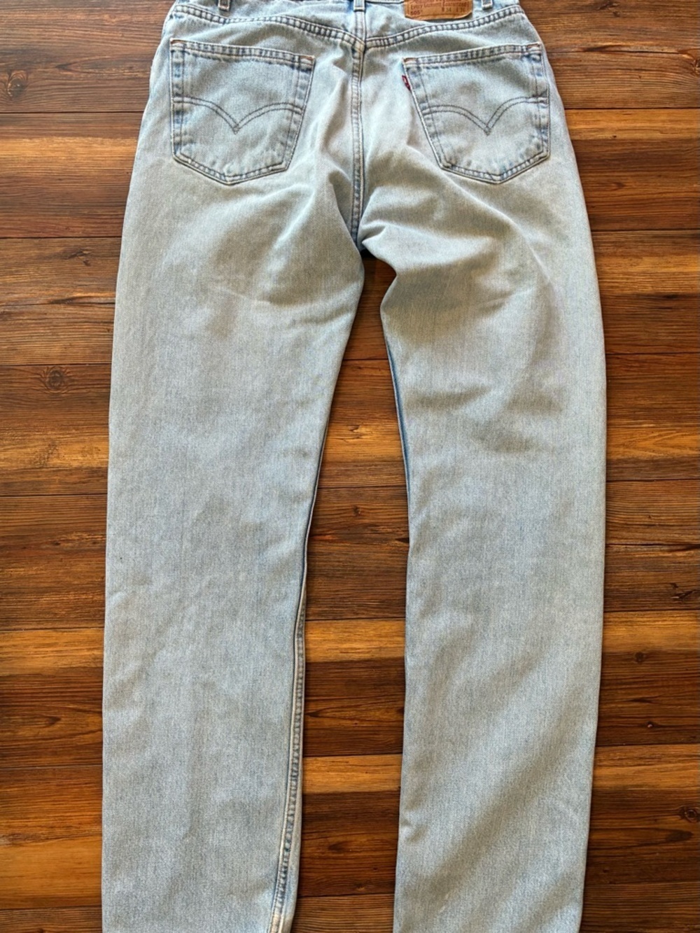Vintage Levi’s 505 Jeans 34x36 Light Wash Faded Distressed Straight Leg Y2K - Picture 10 of 14